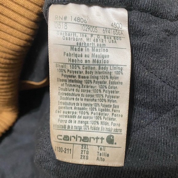 Carhartt Men’s Washed Duck Insulated Active Jacket Brown Tan - Picture 12 of 12